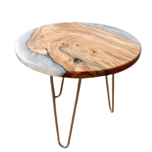 Olive Wood White Epoxy Table